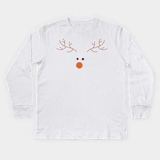 Christmas Rudolph the Reindeer Design Kids Long Sleeve T-Shirt